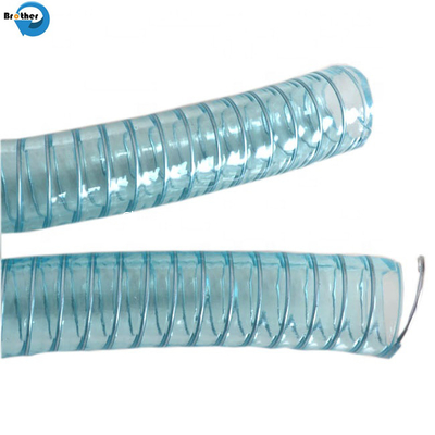 Industrial Clear Water Fuel PVC Spring Spiral Pipe Steel Wire Reinforced Delivery Hose supplier