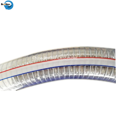 Hose Manufacture Industrial Transparent Anti Static PVC Flexible Vacuum Spiral Steel Wire Pipe Hose supplier