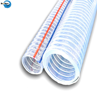 PVC Steel Wire Reinforced Hose for Water Oil Powder Suction Discharge Conveying supplier