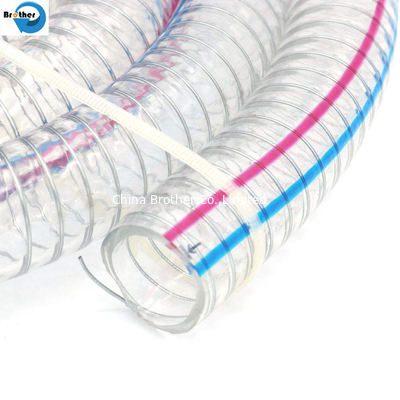 PVC Steel Wire Reinforced Hose for Water Oil Powder Suction Discharge Conveying supplier