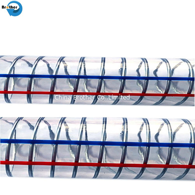 PVC Steel Wire Reinforced Hose for Water Oil Powder Suction Discharge Conveying supplier