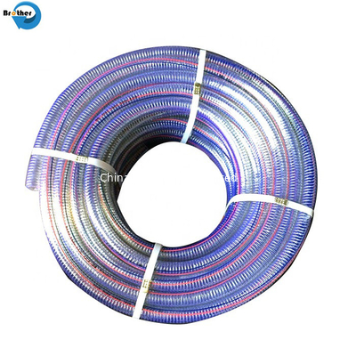 Flexible Clear PVC Spring Spiral Steel Wire Reinforced Water Fuel Suction Discharge Conduit Pipe Hose supplier