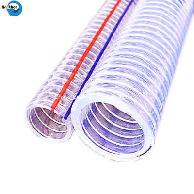 PVC Steel Wire Reinforced Hose for Water Oil Powder Suction Discharge Conveying supplier