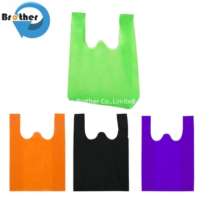 Cheap Price Emboss Non Woven Advertisement Bag Big Size PP Non Woven Shopping T-Shirt Bags for Supermarket supplier