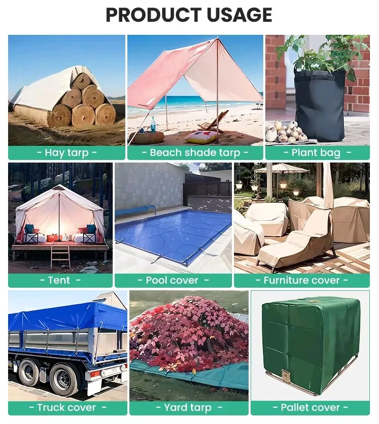 China Factory White PE Tarpaulin Rolls Waterproof and Sunproof