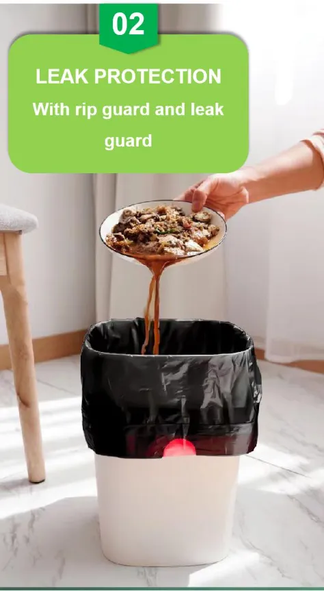 Plastic Disposable PE Garbage Rubbish Trash Bag Kitchen Garbage Bag