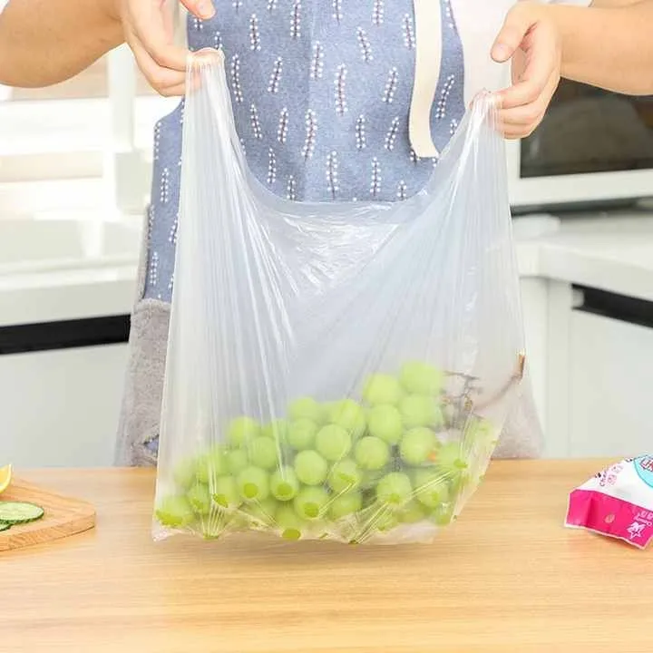 Printed Clear Virgin Material Plastic Food Grade Plastic LDPE Bread Packaging Bags with Ties on Roll 1