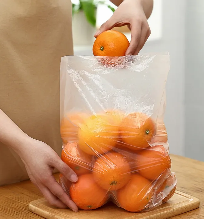 Printed Clear Virgin Material Plastic Food Grade Plastic LDPE Bread Packaging Bags with Ties on Roll 2