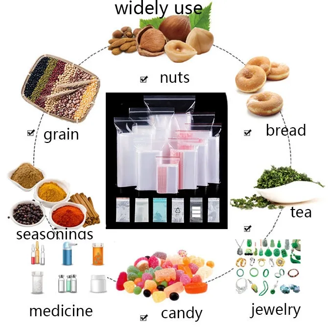 Printed Clear Virgin Material Plastic Food Grade Plastic LDPE Bread Packaging Bags with Ties on Roll 3