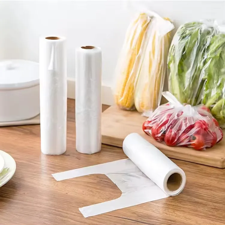 HDPE Transparent Star Seal Produce Bag with Paper Core
