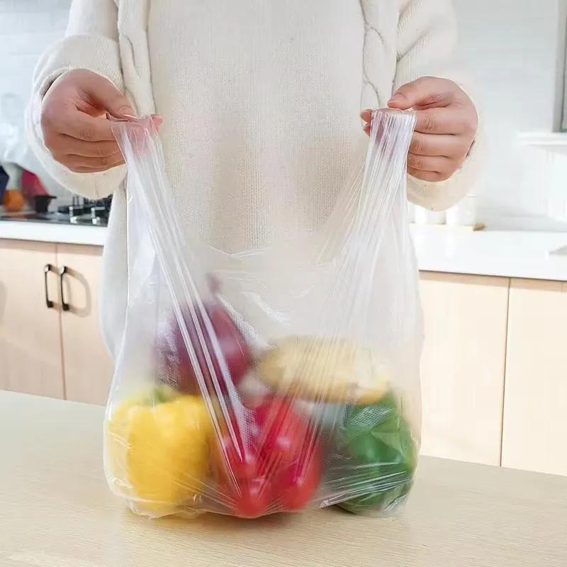 HDPE Transparent Star Seal Produce Bag with Paper Core