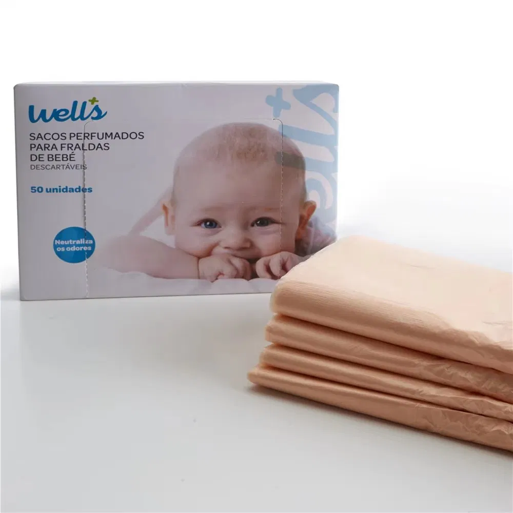 Portable Eco Friendly Baby Diaper Packing Bag Disposable Plastic Baby Nappy Bag