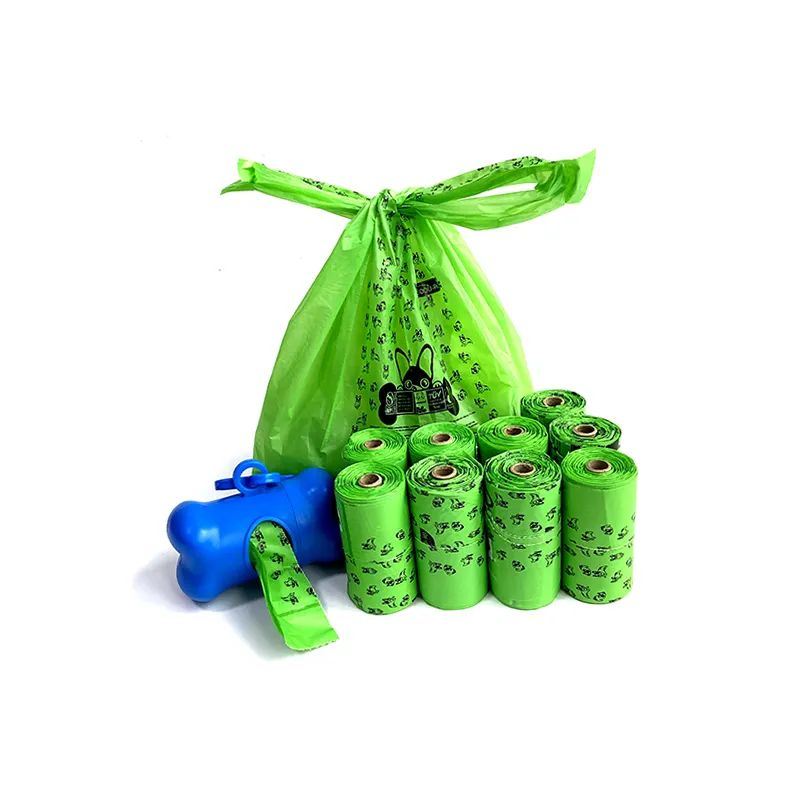Scented Waterproof Pet Garbage Bag Portable Vest Handle Custom Printed Plastic Dog Bag