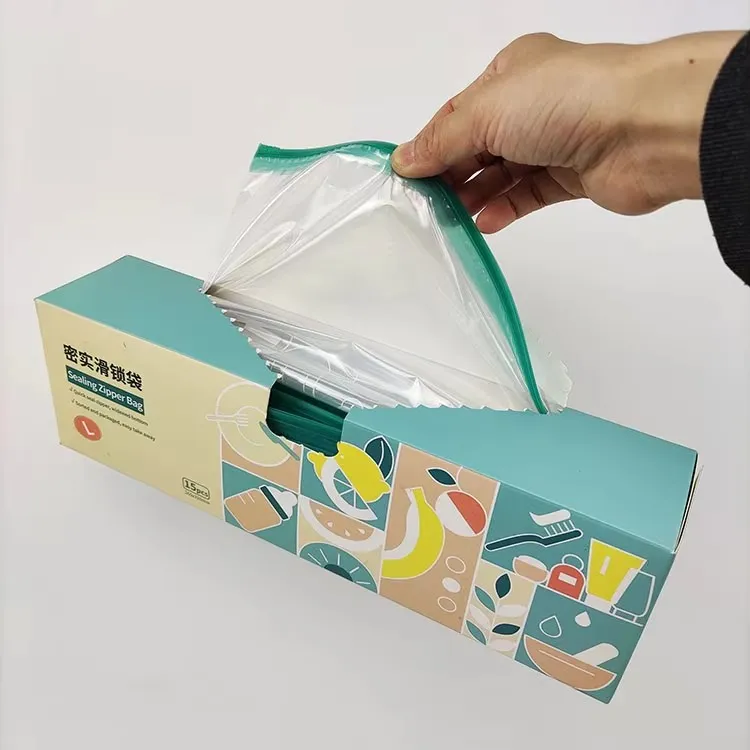 Custom Size Food Grade Resealable Slider Bag Freezer Ziplock Fresh Food Packaging Bag 3