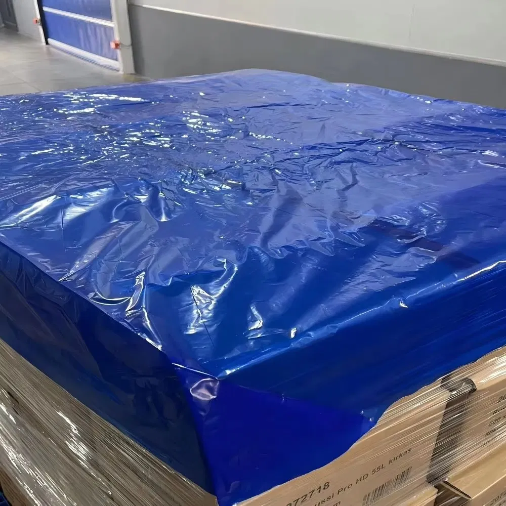 Custom Waterproof Heavy Duty Transparent Plastic Pallet Covers Bag Wrapping Top Pallet Cover