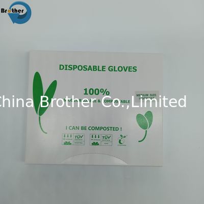 100% Biodegradable Compostable Transparent Disposable Plastic Gloves for Food Kitchen Snack