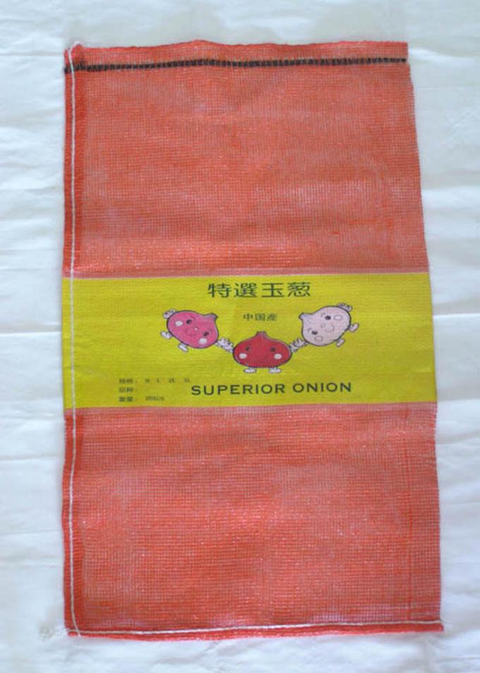 PE Polyethylene Plastic Woven Mesh Fruit And Vegetable Bags